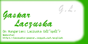 gaspar laczuska business card